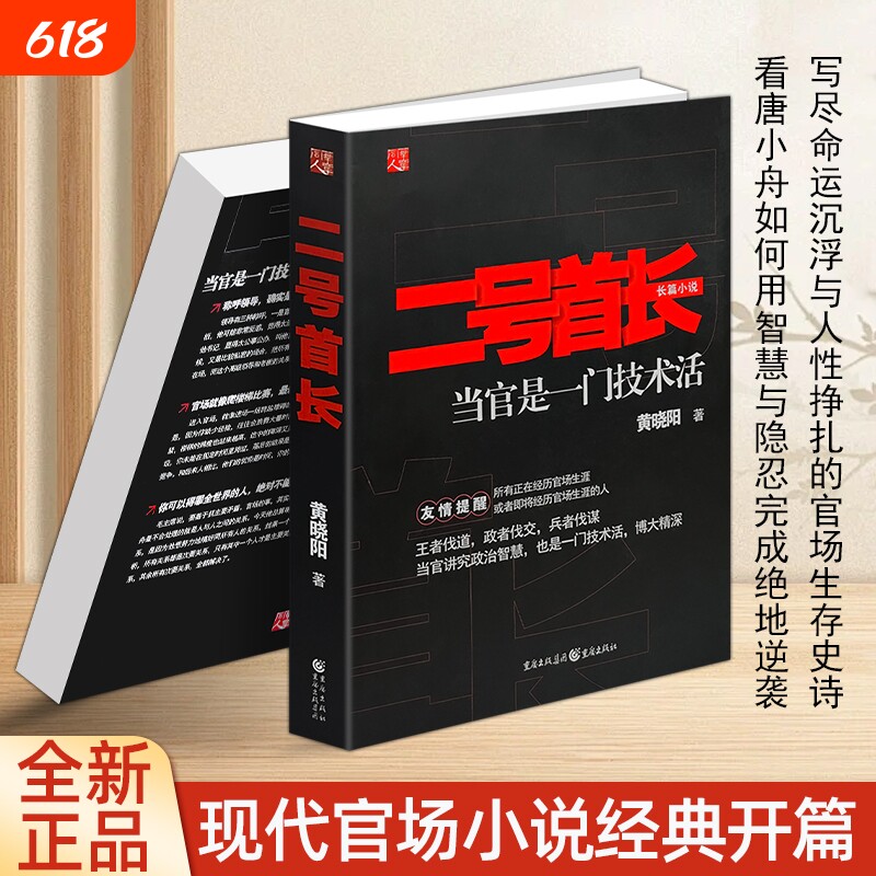 正版现货《二号首长 1》黄晓阳著 看懂职场规则与人情世故 提升处世格局 经典口碑小说 读懂社会运行的底层逻辑