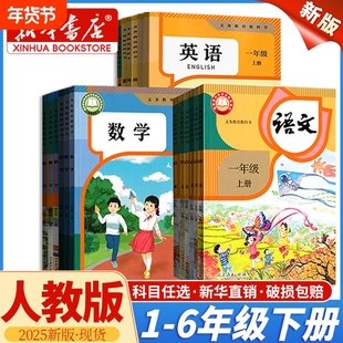 【新华书店正版】小学一年级二年级三四五六年级下册语文数学英语书全套课本人教版2025新版六下语数英人民教育出版社部编版教科书