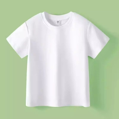 夏季男女童纯棉短袖T恤纯白t纯色