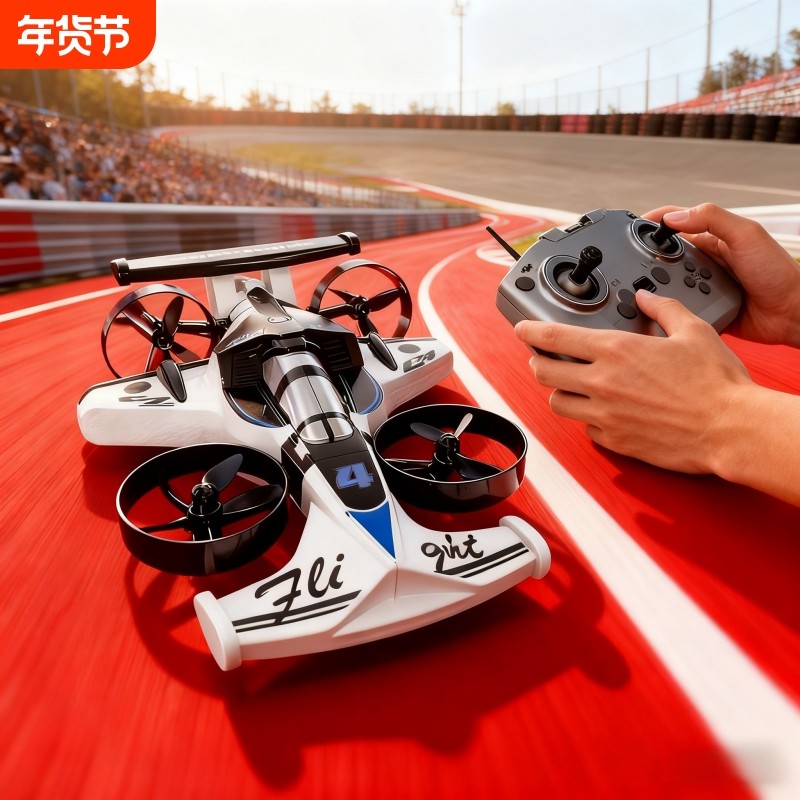 儿童无人机玩具赛车路空两栖双模式遥控飞行器模型男女孩礼物