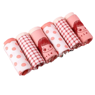 儿童内裤女A类纯棉平角内裤宝宝婴儿大童小学生小女孩三角底裤