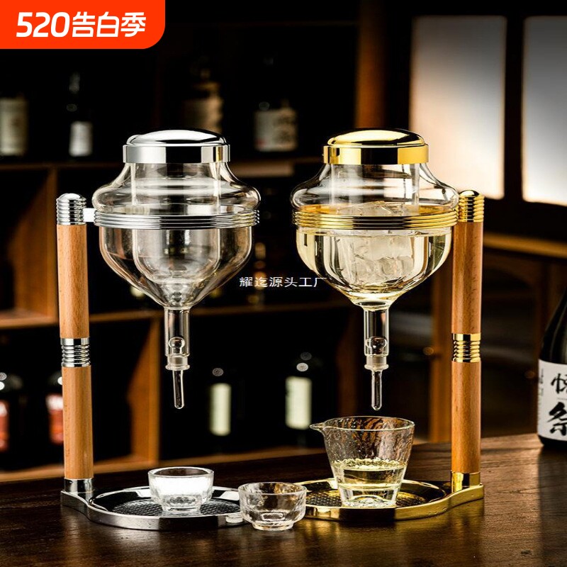 日料店同款清酒酒具冰酒壶冷酒器顶针滴漏式温酒壶龙头红酒醒酒器