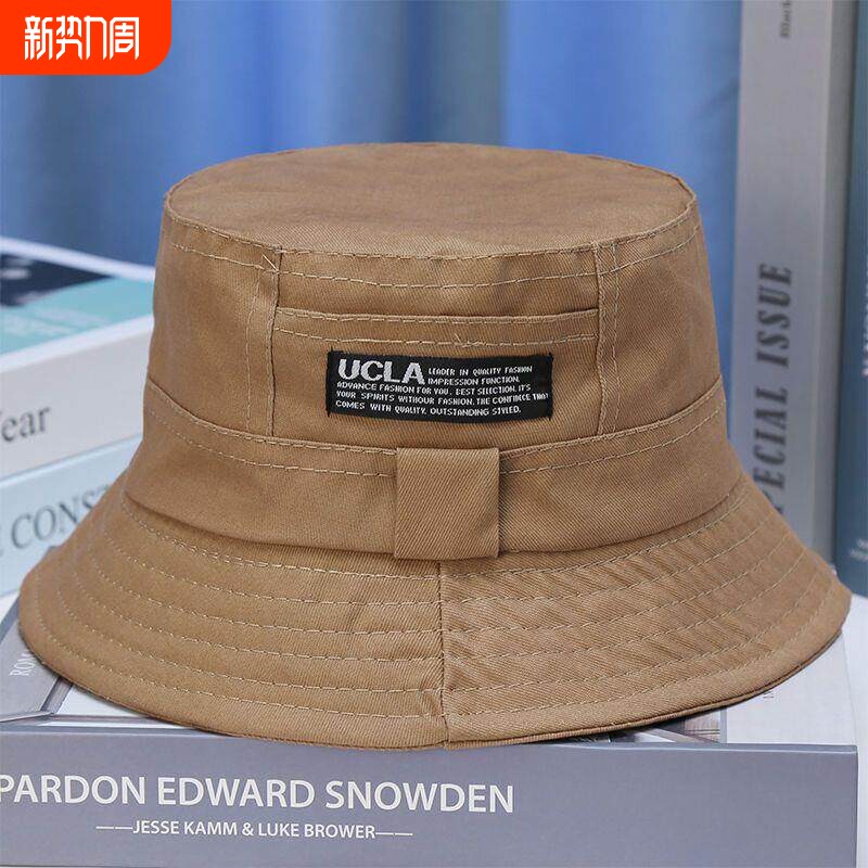 春秋季帽子纯棉双面遮阳帽防晒折叠渔夫帽男女通用盆帽旅游帽子