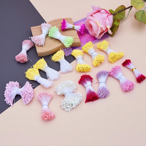 仿真花芯花蕊花心花朵绒花手工DIY材料包发簪步摇发饰品配件白色