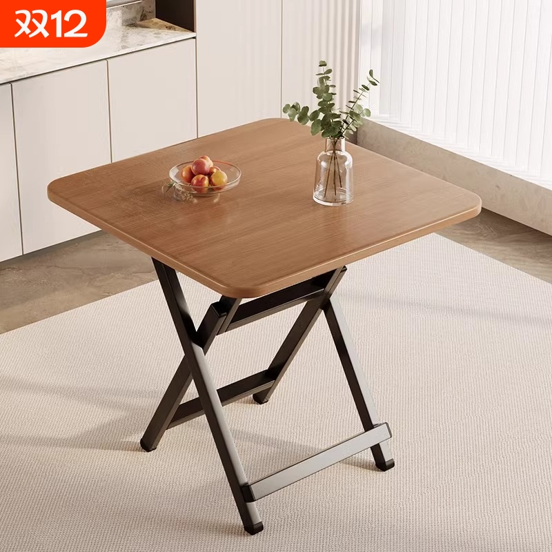 小桌子可折叠桌餐桌家用小户型多功能圆桌出租屋吃饭方桌便携摆摊