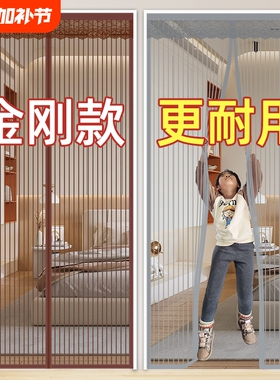 防蚊门帘魔术贴夏季磁性纱门窗家用隔断帘自吸蚊帐免打孔2025新款