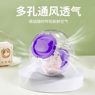 仓鼠玩具跑球跑轮滚轮运动球金丝熊用品跑步球透明外带跑球溜鼠