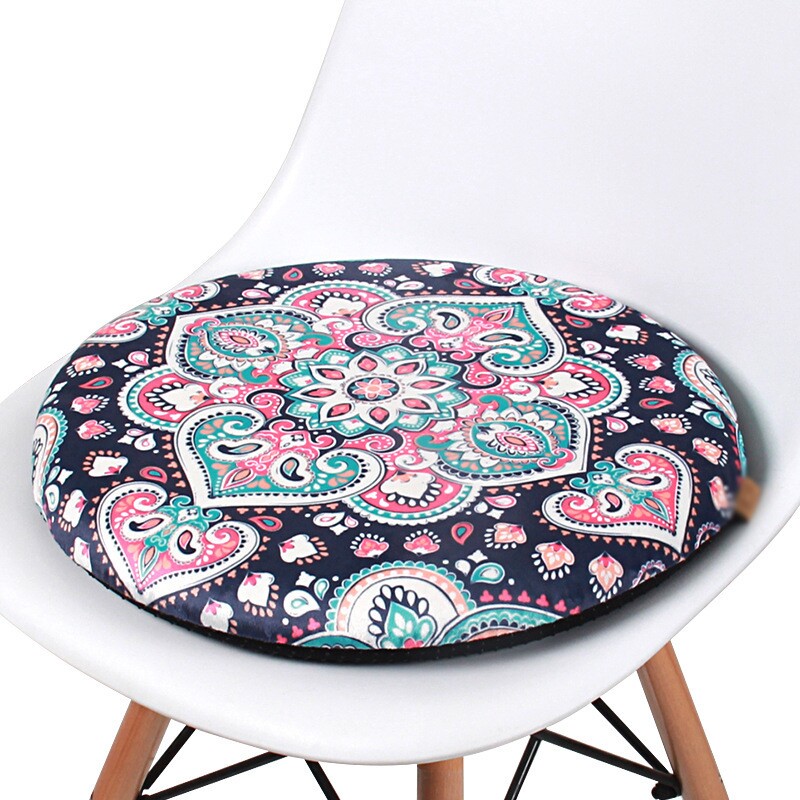 亚马逊记忆棉圆垫藤椅圆凳子飘窗垫圆形椅子加厚阳台圈椅家用垫子