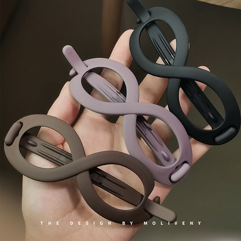 发夹新款磨砂夹子头饰女后脑勺盘发扣夹耐用8字马尾发扣发卡抓夹