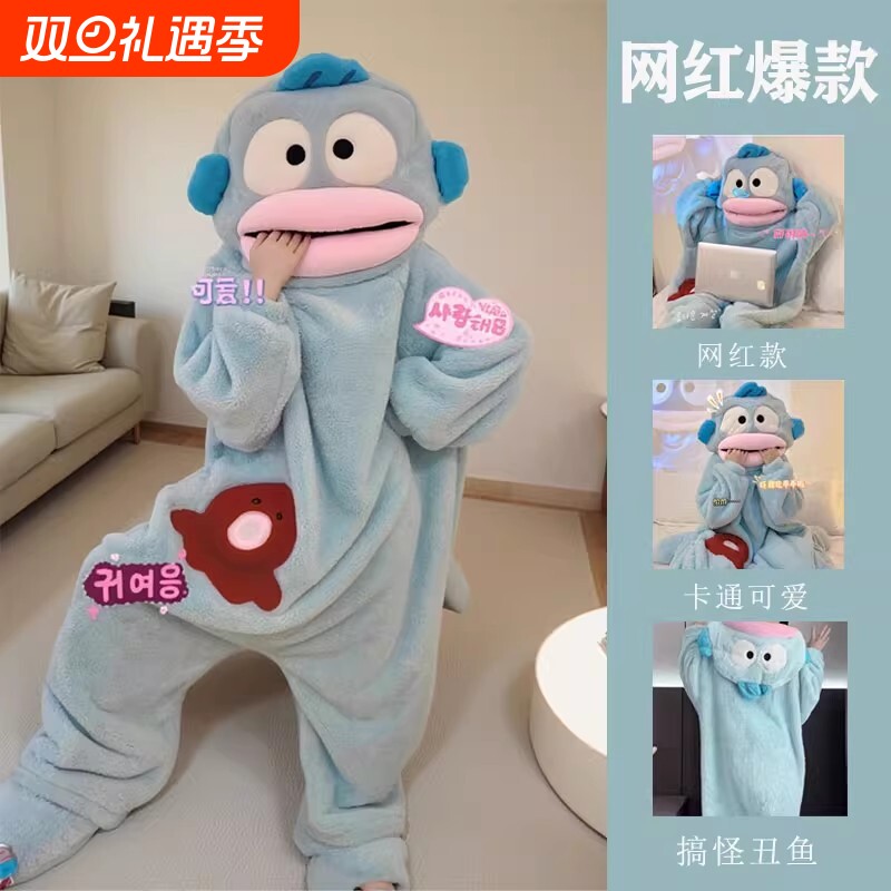 珊瑚绒加厚秋冬长袖睡衣套装