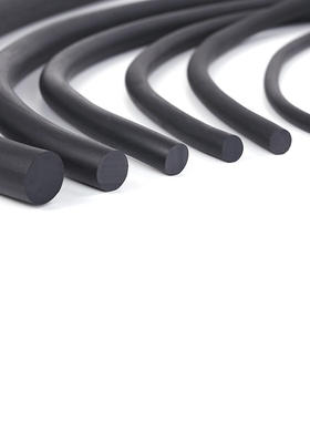 NBR橡胶圆条黑色实心绳圆形棍O型圈耐油减震胶条耐酸碱密封硬压条