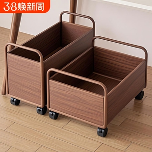 带轮可移动书包置物架家用多层设计书本收纳架子滑轮金属推拉书籍