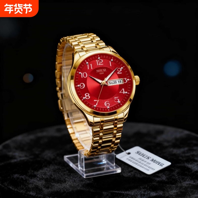 手表男款全自动男表数字双日历防水腕表男机械风全自动防水高级感