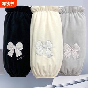 套袖加肥加大宽松版袖套女上班耐脏女士纯棉高颜值羽绒服防污加宽