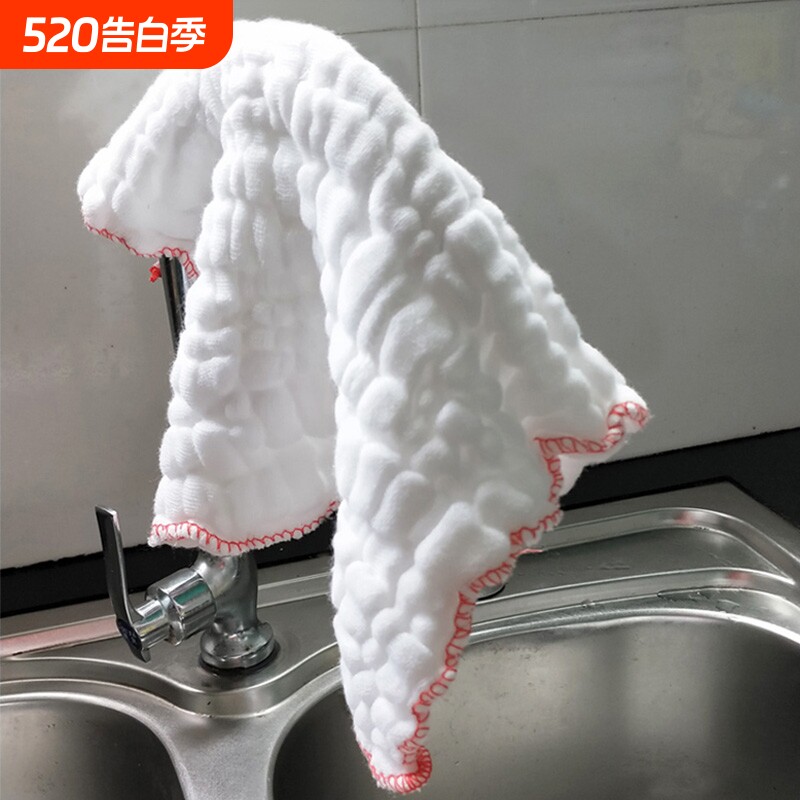 全棉纱洗碗布不沾油易清洗抹布不掉毛清洁吸水加厚百洁布纯棉纱