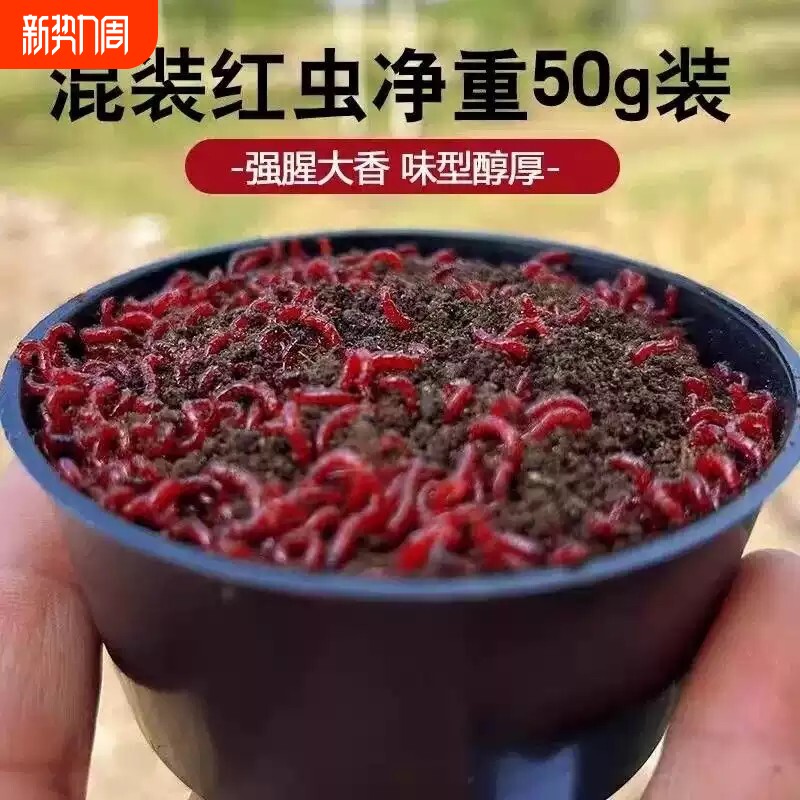 【新店福利中】红虫活饵鲜活红虫特大号红虫包活拉饵红虫鲫鱼饵料