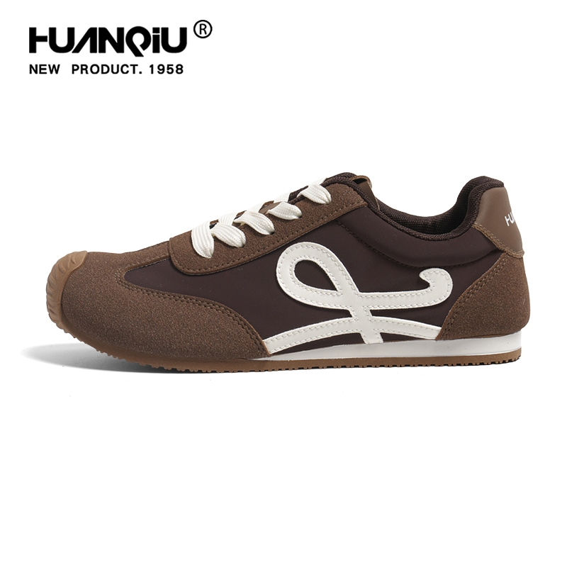 环球棕色德训鞋女款2025新款秋季百搭休闲板鞋轻便运动软底阿甘鞋