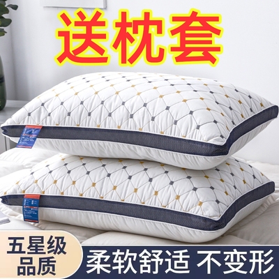 枕头套和枕芯一套成人家用一对装护颈椎助睡眠五星级酒店专用整头