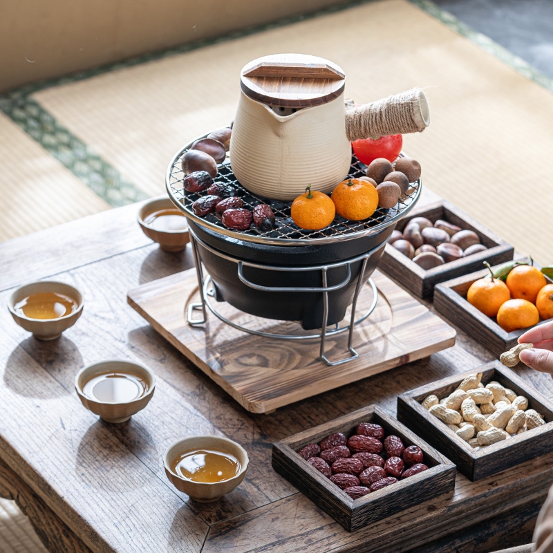 围炉煮茶壶烤奶茶罐茶杯套装