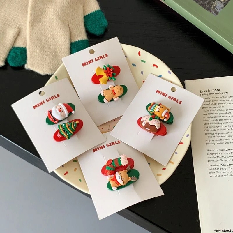 新款圣诞节儿童发夹节日礼物