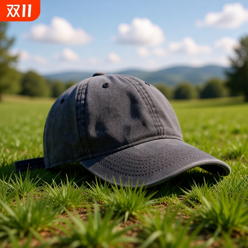 帽子男春夏水洗潮牌韩版复古牛仔做旧运动户外光板情侣鸭舌帽子女