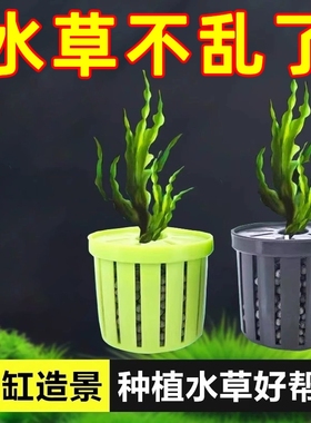 鱼缸水培植物篮水草种植水草泥沉底固定器造景装饰定植篮水族箱