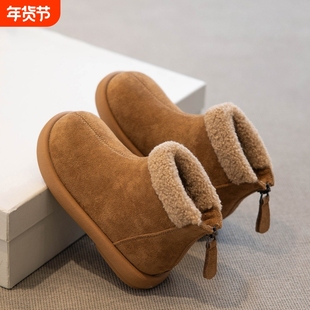 女童鞋雪地靴加绒2025新款冬季靴子儿童短靴冬鞋加厚棉鞋大童鞋子