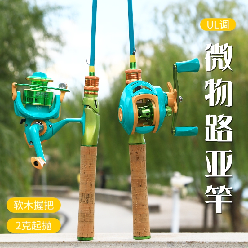 碳素微物路亚竿套装多水域