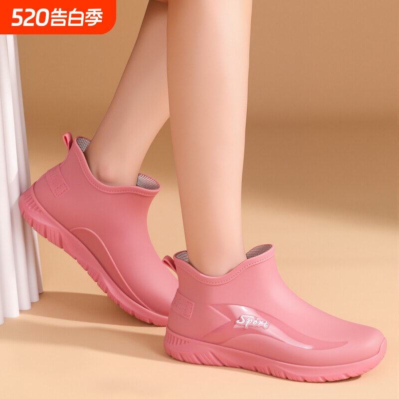 雨鞋时尚男女新款防水鞋短筒厨房防滑雨靴低帮户外钓鱼水靴胶水鞋