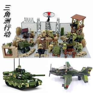 99式坦克东风导弹军事拼装积木特种兵人仔男儿童玩具三角洲行动