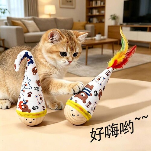 网红爆款猫咪玩具不倒翁