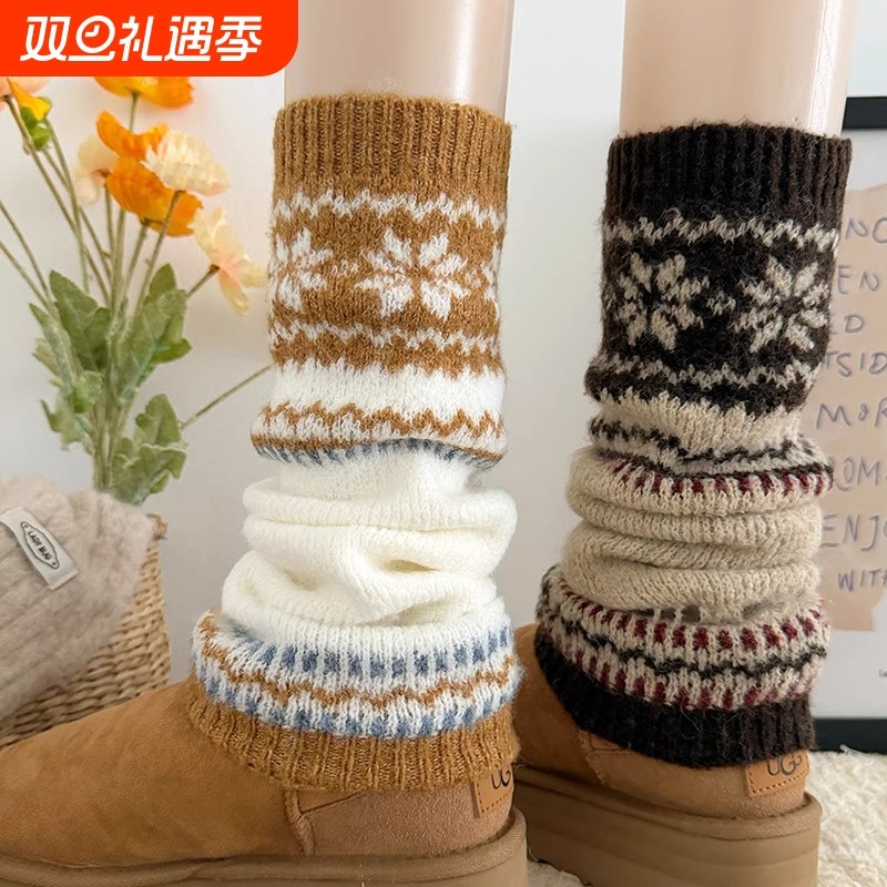 显瘦羊毛袜套女秋冬雪地靴绝配