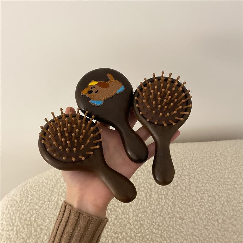 檀木梳头超舒服~按摩气囊小梳子便携防静电顺发可爱气垫梳ins家用