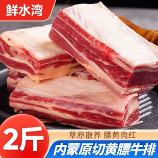 黄膘牛排内蒙古原切扇子骨牛排骨新鲜带肉牛肋排条生鲜牛仔骨牛肉