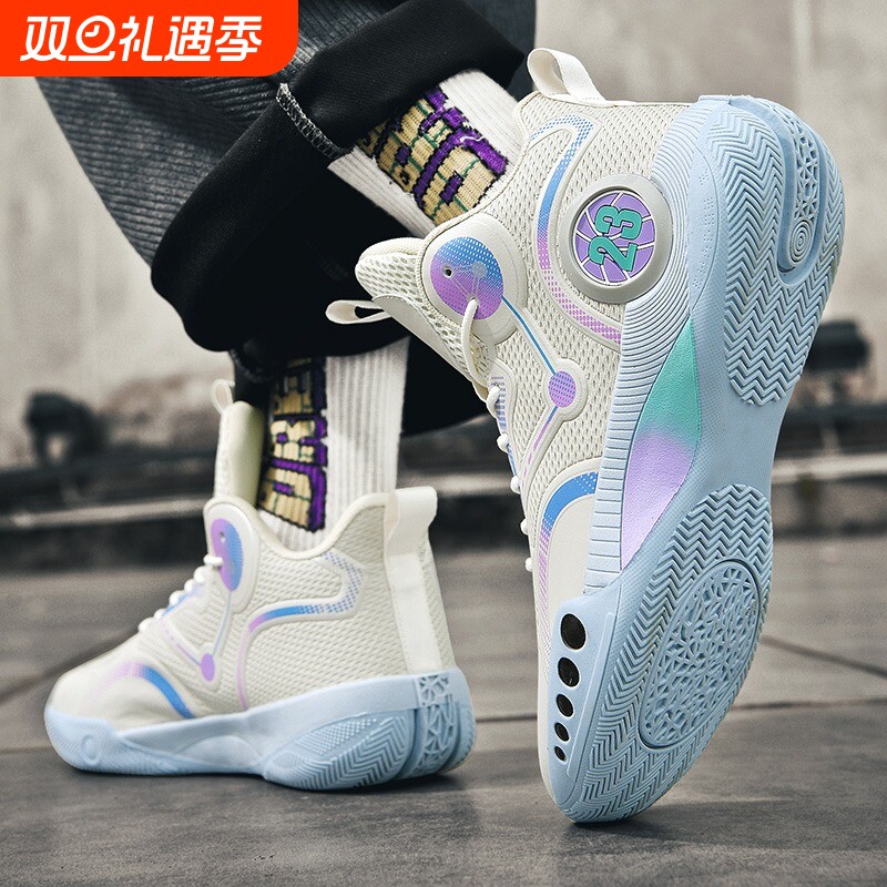 科比专业实战篮球鞋男款青少年鞋子学生儿童运动球鞋高帮耐磨防水