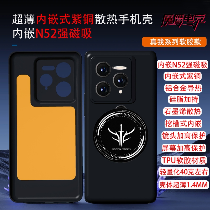 散热手机壳适用真我GT7pro/GT6/GT5/NEO7turbo/neo6/Neo5SE强磁吸N52磁铁内嵌紫铜石墨烯导热硅脂全包TPU软胶