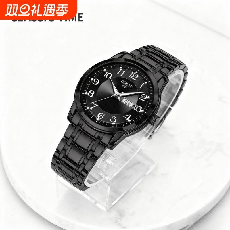 镂空男士手表男正品名牌全自动非机械表钢带男款商务防水石英腕表