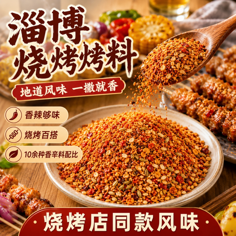 正宗淄博烧烤料撒蘸料空气炸锅图片