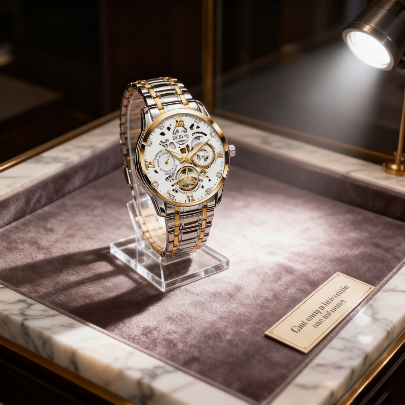 男士手表男正品名牌全自动非机械表钢带男款商务防水石英腕表老人