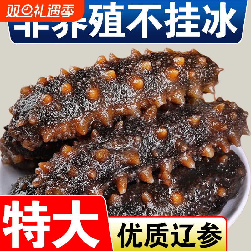 鲜蒸即食海参大连鲜活辽刺参滋补刺参礼盒底播品质旗舰店水产冷冻