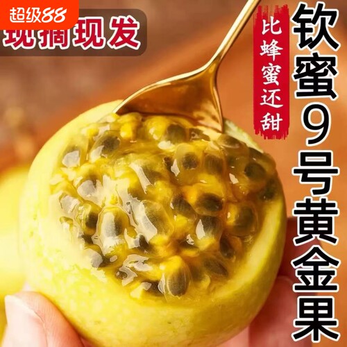 广西黄金钦蜜9号百香果新鲜当季水果黄金百香果新鲜大果