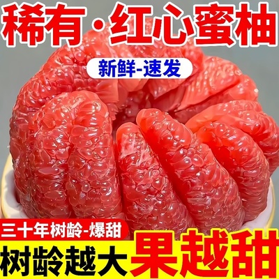 三红蜜柚管溪福建官溪红肉密柚当季文旦漳州平和红心柚子新鲜水果