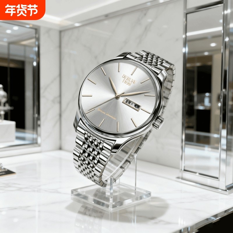 瑞士同款青少年初高中学生手表男款简约潮流全自动机械防水石英表