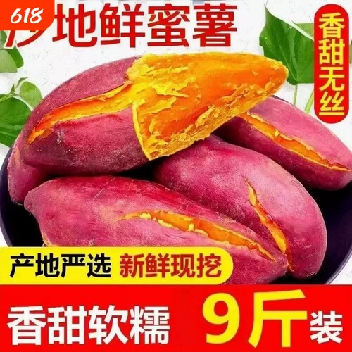 新鲜蜜薯沙地糖心黄心地瓜农家自种红心番薯板栗红薯山芋新人软糯