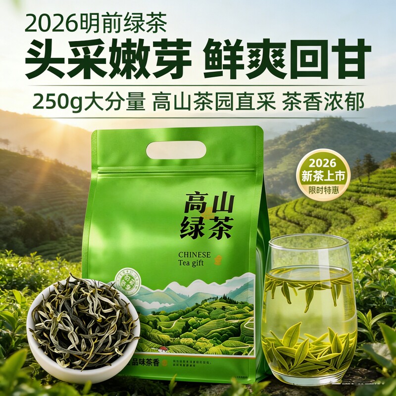 2026 新茶云南高山云雾明前碧螺春绿茶浓香型茶叶自饮口粮茶