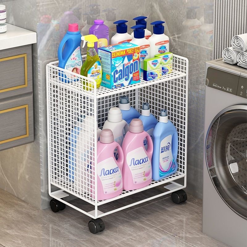 卫生间置物架可移动带轮浴室洗手间落地置物架卫浴用品收纳置物架