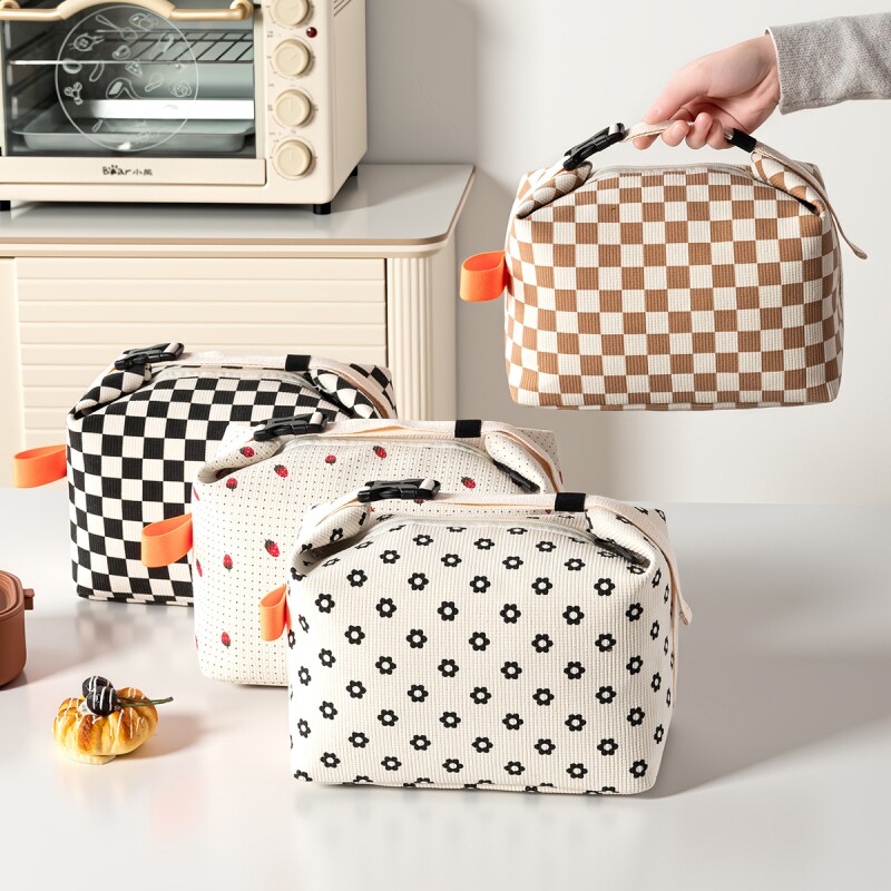 饭盒手提包防水保温袋野餐冷藏袋加厚餐盒袋上班族带饭便当袋简约