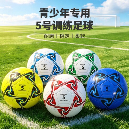 2号3号儿童4号青少年5号成人标准足球PU机缝训练比赛专用足球