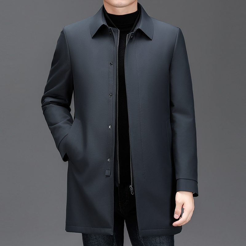 男士冬季羽绒服可拆卸内胆加厚男中老年棉袄棉衣夹克外套商务男装