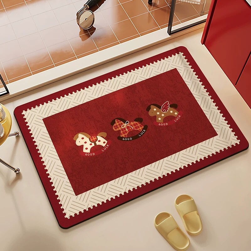 浴室地垫卫生间洗手台硅藻泥吸水垫门口防滑脚垫厨房速干卫浴耐脏